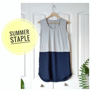 Kit & Ace | Union mini-dress, gray & navy